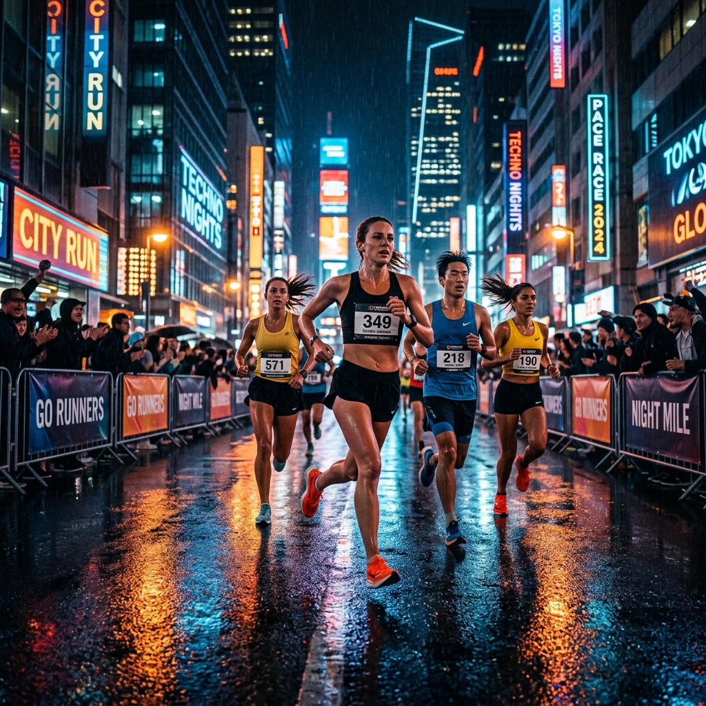 Corrida noturna urbana